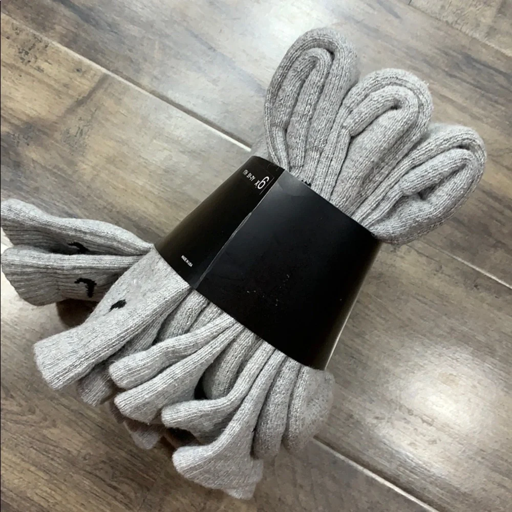 NIKE EVERYDAY CUSHIONED CREW 6 pairs SOCKS NWT - Picture 9 of 16